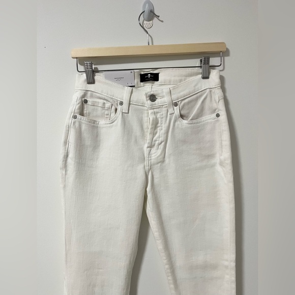 7 For All Mankind White Crop Josefina Jeans size 25 - Picture 9 of 12